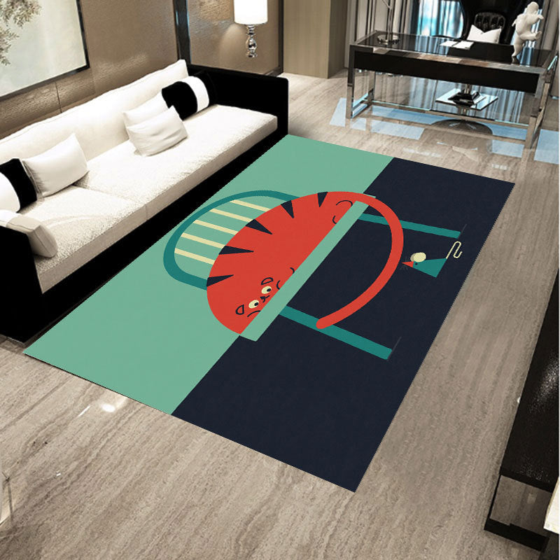 Designer Room Decor Rug Multi Color Fairy Tale Print Carpet Polyster Non-Slip Backing Pet Friendly Rug Clearhalo 'Area Rug' 'Rug' 2244972