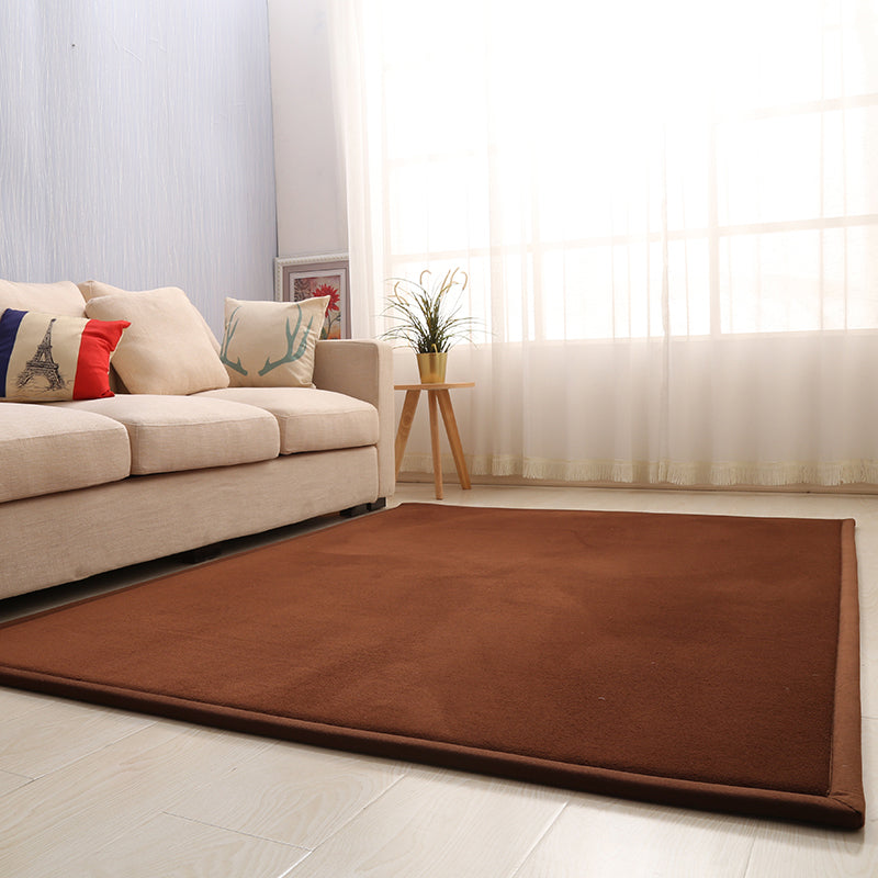 Casual Solid Color Rug Multi Colored Synthetics Indoor Rug Pet Friendly Anti-Slip Backing Carpet for Bedroom Coffee Clearhalo 'Area Rug' 'Rug' 2245083