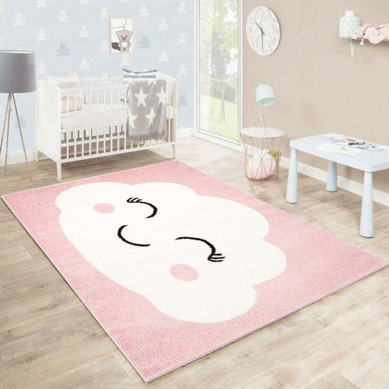 Casual Cartoon Print Rug Multi-Color Polypropylene Area Rug Non-Slip Washable Easy Care Rug for Childrens Pink Clearhalo 'Area Rug' 'Rug' 2245136