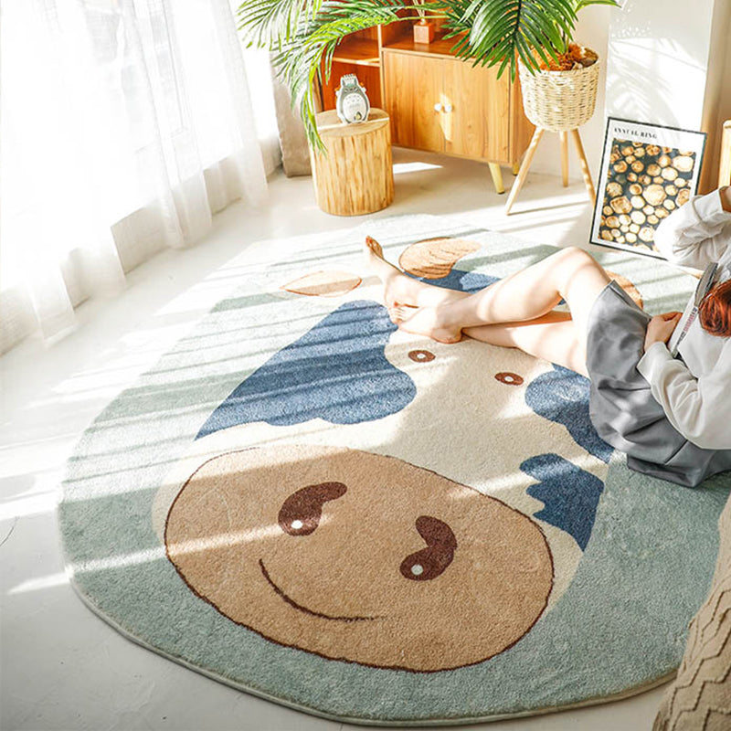 Natural Bedroom Rug Multicolor Cartoon Print Rug Polypropylene Anti-Slip Machine Washable Carpet Clearhalo 'Area Rug' 'Rug' 2245152