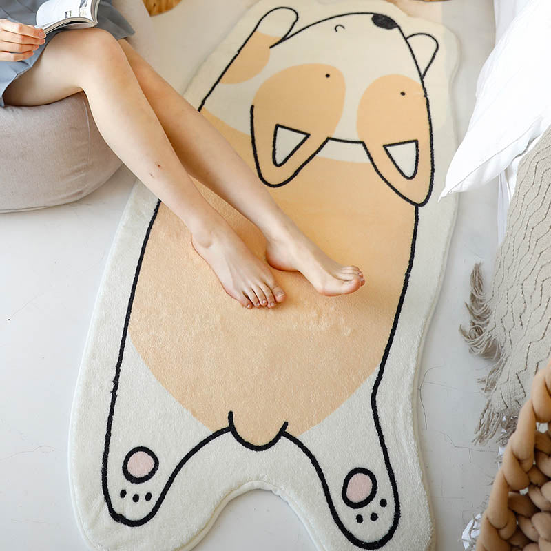 Novelty Shape Cartoon Rug Multi Color Cute Area Carpet Polyster Anti-Slip Backing Pet Friendly Rug for Kids Clearhalo 'Area Rug' 'Rug' 2245218