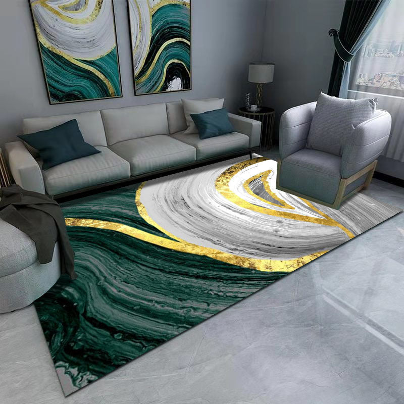 Contemporary Geometric Print Rug Multi Color Polypropylene Carpet Anti-Slip Backing Machine Washable Rug for Parlor Gray-White Clearhalo 'Area Rug' 'Rug' 2245267