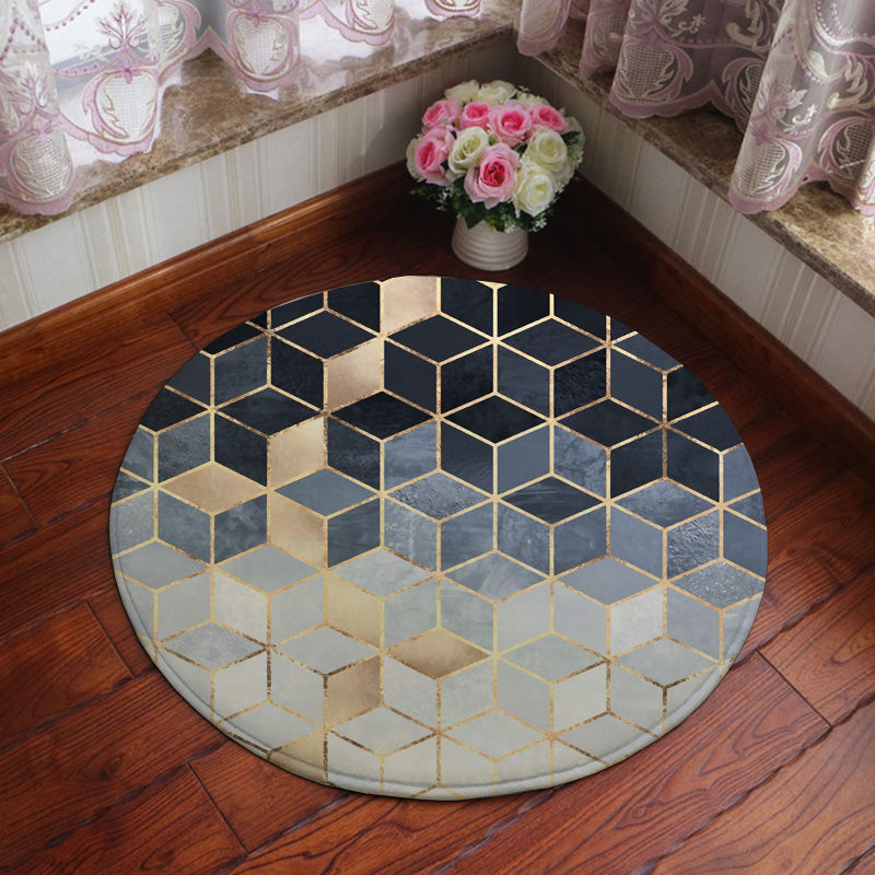 Unique Geometric Print Rug Multi-Color Polyster Area Carpet Non-Slip Backing Machine Washable Indoor Rug for Bedroom Clearhalo 'Area Rug' 'Rug' 2245334