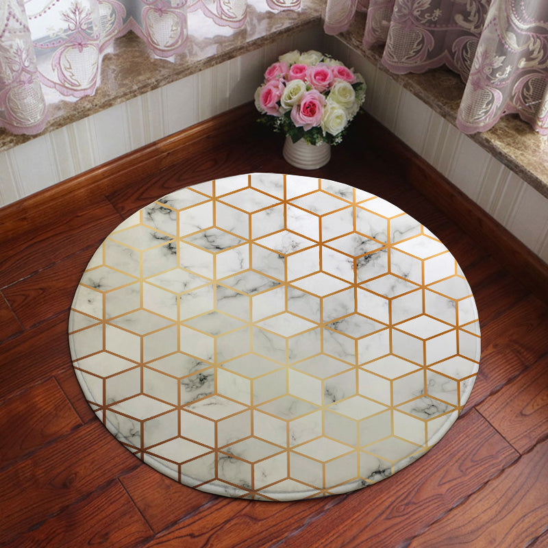 Unique Geometric Print Rug Multi-Color Polyster Area Carpet Non-Slip Backing Machine Washable Indoor Rug for Bedroom Clearhalo 'Area Rug' 'Rug' 2245337