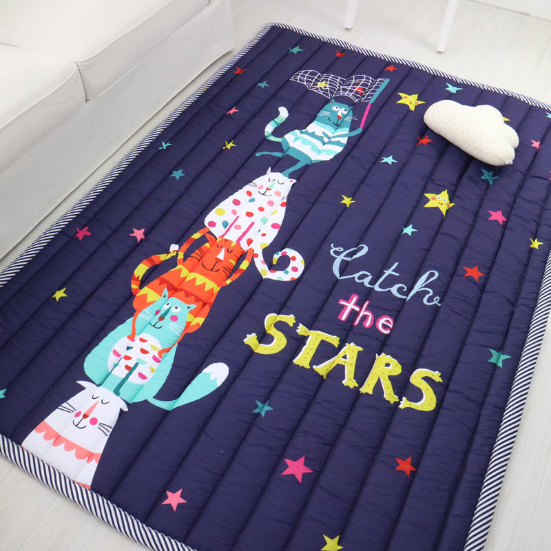 Comfort Childrens Room Rug Multicolored Space Printed Rug Non-Slip Backing Machine Washable Area Carpet Clearhalo 'Area Rug' 'Rug' 2245956