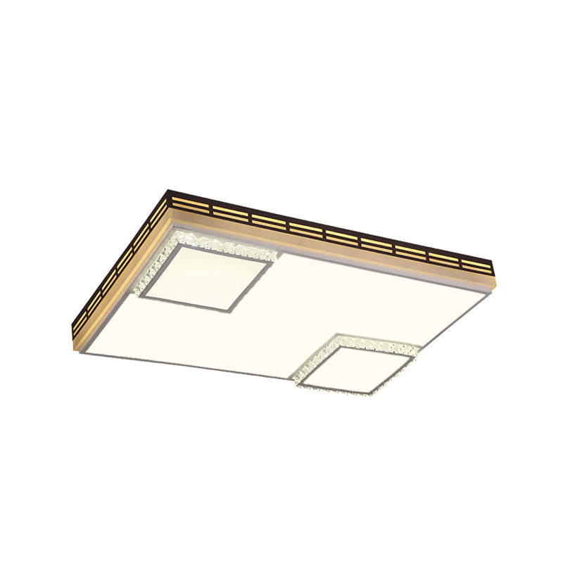 White Square/Rectangle Flush Mount Simple 24.5