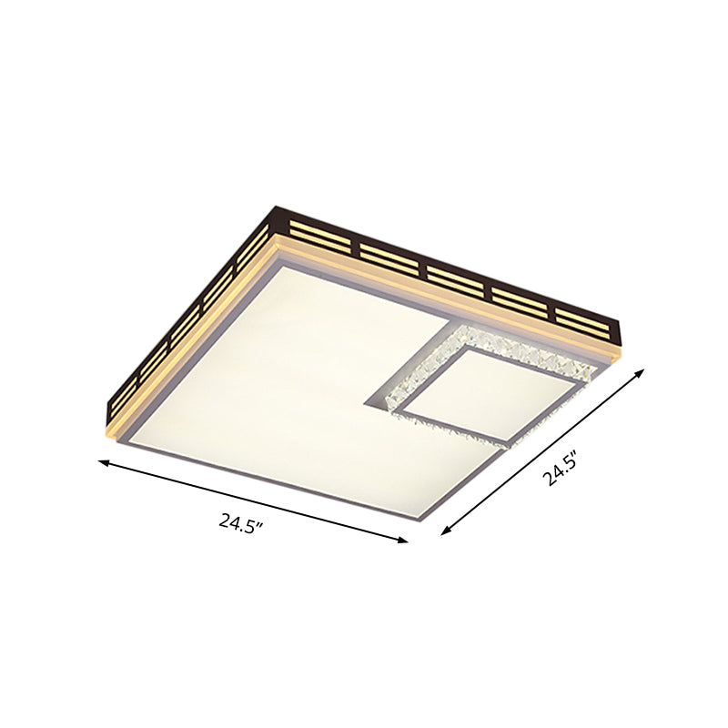 White Square/Rectangle Flush Mount Simple 24.5