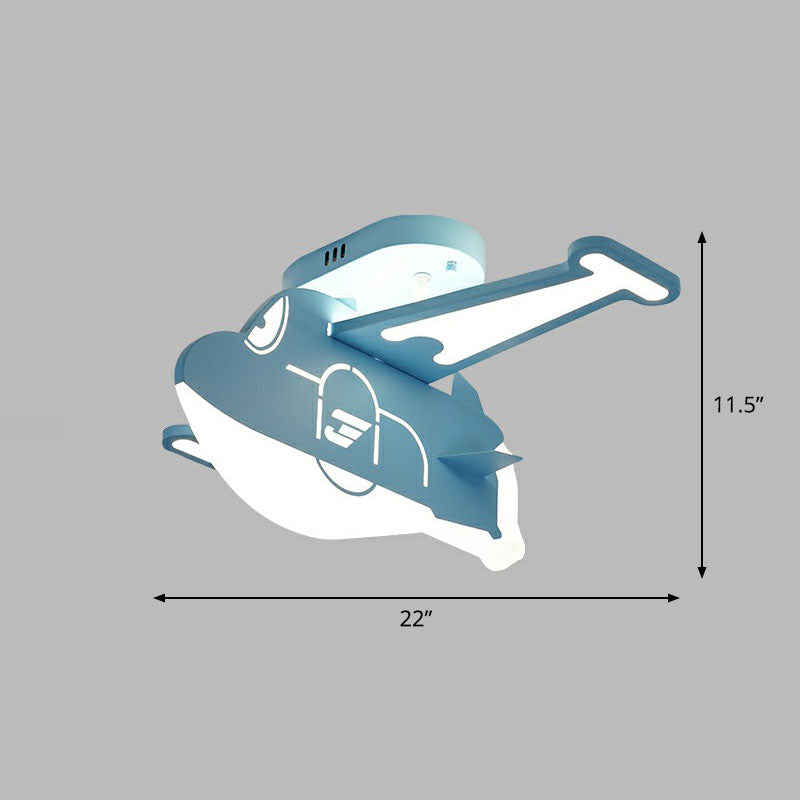 Acrylic Plane Flush Light Minimalist LED Flush Ceiling Light Fixture for Child Room Blue Clearhalo 'Ceiling Lights' 'Close To Ceiling Lights' 'Close to ceiling' 'Semi-flushmount' Lighting' 2247207