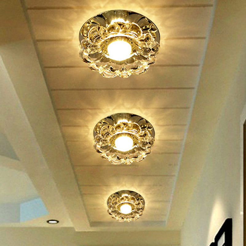 Blossom LED Flush Mount Modern Crystal Clear LED Flush Ceiling Light Fixture for Corridor Clearhalo 'Ceiling Lights' 'Close To Ceiling Lights' 'Close to ceiling' 'Flush mount' Lighting' 2247484