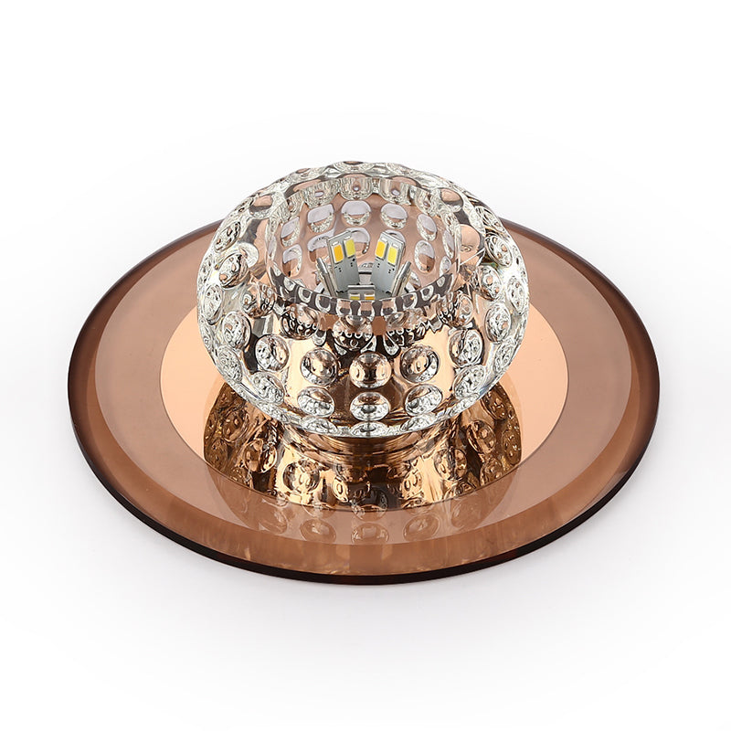 Modern Style Doughnut Shape LED Flush Mount Crystal Corridor Flushmount Ceiling Lighting Clearhalo 'Ceiling Lights' 'Close To Ceiling Lights' 'Close to ceiling' 'Flush mount' Lighting' 2247528