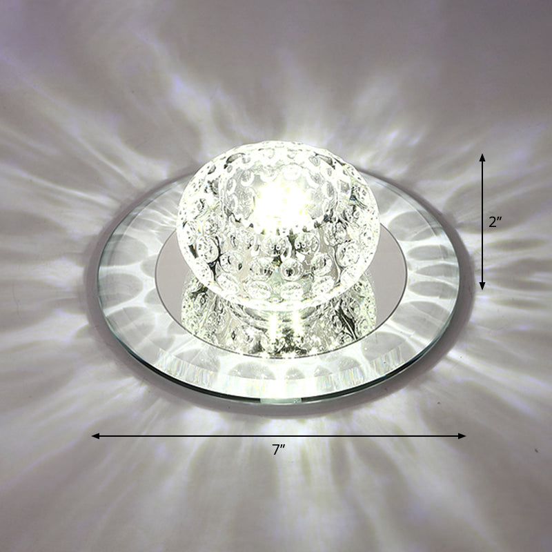 Modern Style Doughnut Shape LED Flush Mount Crystal Corridor Flushmount Ceiling Lighting White White Clearhalo 'Ceiling Lights' 'Close To Ceiling Lights' 'Close to ceiling' 'Flush mount' Lighting' 2247531