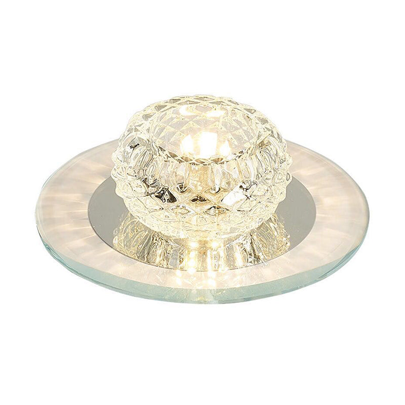 Bud Flush Ceiling Light Contemporary Crystal Corridor LED Flush Mount Lighting Fixture in Clear Clearhalo 'Ceiling Lights' 'Close To Ceiling Lights' 'Close to ceiling' 'Flush mount' Lighting' 2247539