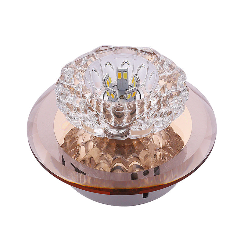 Flower Corridor LED Flush Mount Light Crystal Simplicity Flush Mount Ceiling Light Clearhalo 'Ceiling Lights' 'Close To Ceiling Lights' 'Close to ceiling' 'Flush mount' Lighting' 2247589