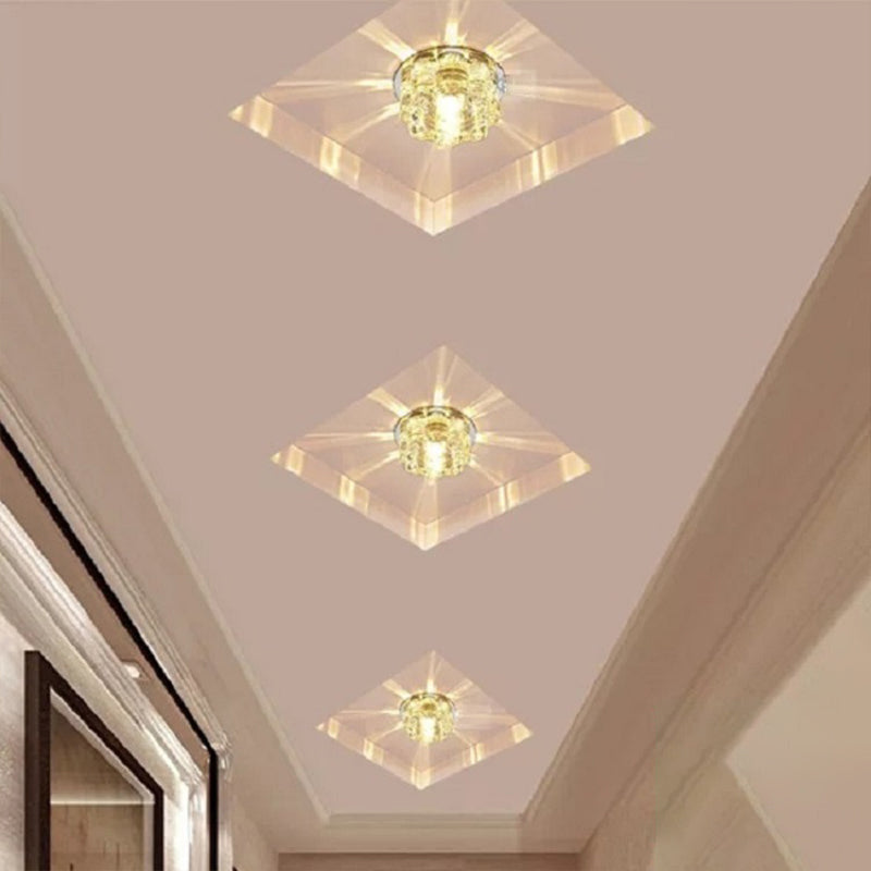 Blossom Crystal Flush Ceiling Light Contemporary Clear LED Flush Mount Lighting Fixture Clearhalo 'Ceiling Lights' 'Close To Ceiling Lights' 'Close to ceiling' 'Flush mount' Lighting' 2247653