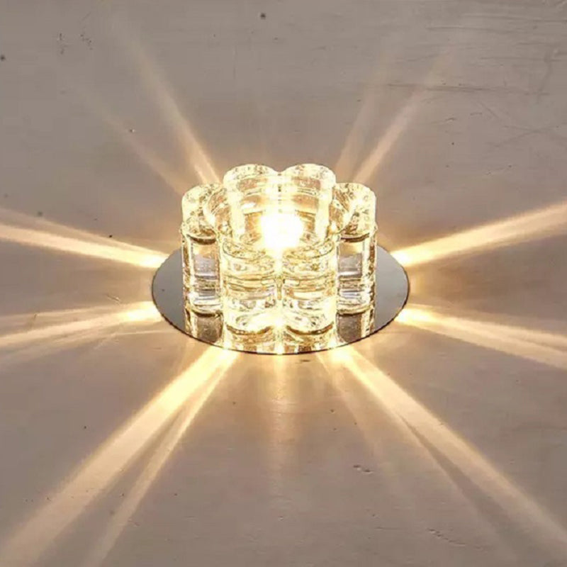 Blossom Crystal Flush Ceiling Light Contemporary Clear LED Flush Mount Lighting Fixture Clearhalo 'Ceiling Lights' 'Close To Ceiling Lights' 'Close to ceiling' 'Flush mount' Lighting' 2247654