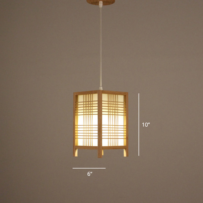 Minimalist Handcrafted Suspension Lighting Bamboo 1������Head Tea Room Pendant Ceiling Light in Wood Clearhalo 'Ceiling Lights' 'Pendant Lights' 'Pendants' Lighting' 2247984