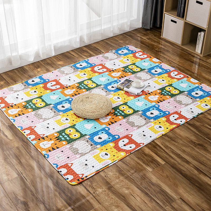 Comfort Childrens Room Rug Multi-Color Cartoon Rug Cotton Blend Pet Friendly Easy Care Carpet Clearhalo 'Area Rug' 'Rug' 2250131