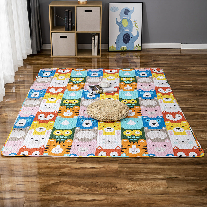 Comfort Childrens Room Rug Multi-Color Cartoon Rug Cotton Blend Pet Friendly Easy Care Carpet Clearhalo 'Area Rug' 'Rug' 2250134