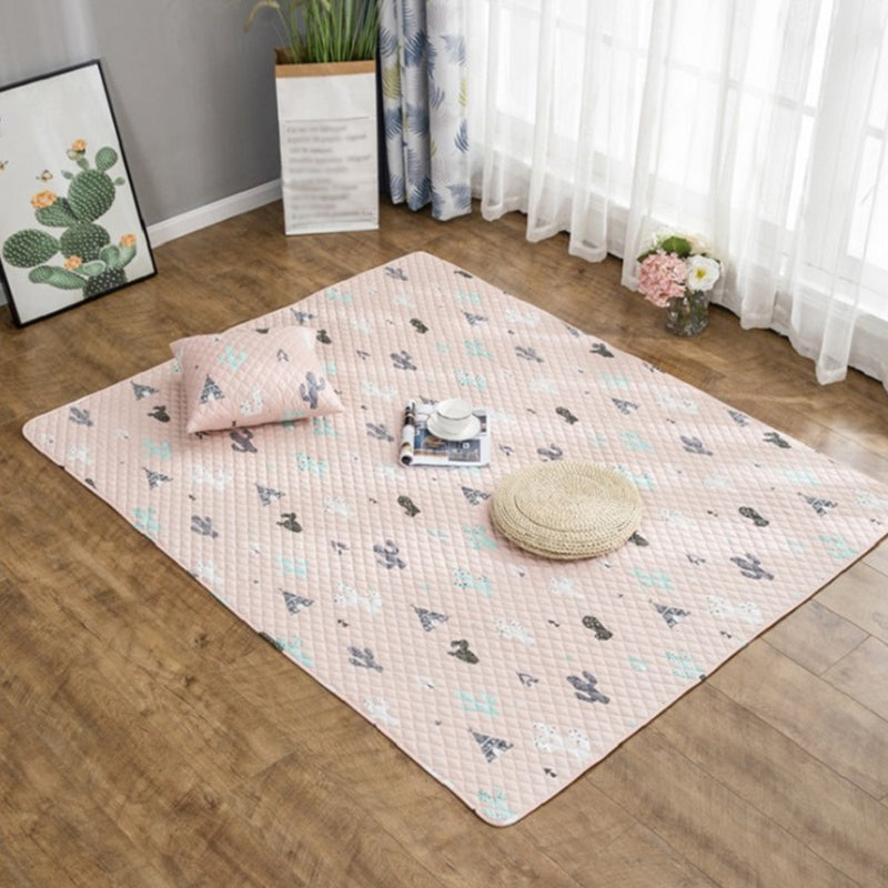 Simple Home Decoration Rug Multi-Color Cartoon Pattern Carpet Cotton Easy Care Pet Friendly Rug Pink Clearhalo 'Area Rug' 'Rug' 2250151