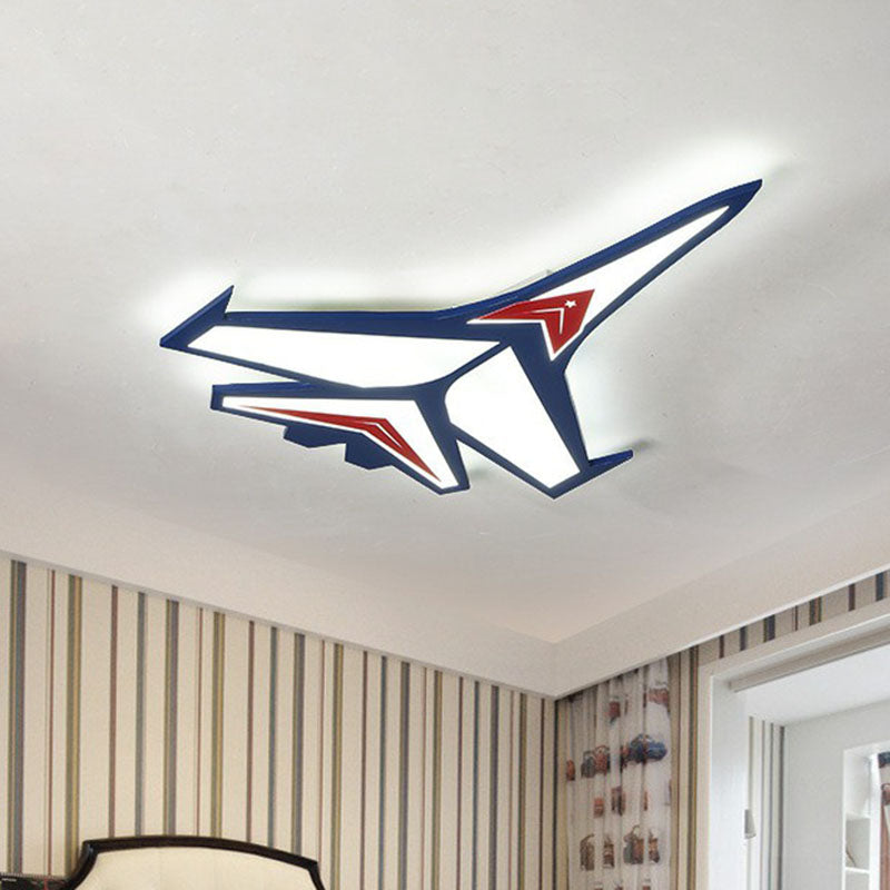 Airplane Bedroom LED Flush Mount Light Acrylic Simplicity Ceiling Light Flush Mount in Blue Clearhalo 'Ceiling Lights' 'Close To Ceiling Lights' 'Close to ceiling' 'Flush mount' Lighting' 2252983