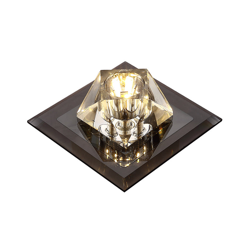 Contemporary Gemstone Flush Ceiling Light Crystal Corridor LED Flush Mount Lighting Fixture Clearhalo 'Ceiling Lights' 'Close To Ceiling Lights' 'Close to ceiling' 'Flush mount' Lighting' 2253285