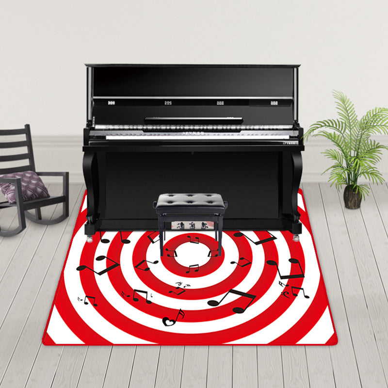 Novelty Home Decoration Rug Multi Color Music Print Area Rug Synthetics Non-Slip Machine Washable Carpet Clearhalo 'Area Rug' 'Rug' 2253685