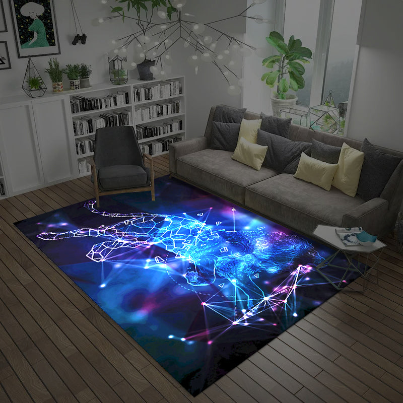 Natural Living Room Rug Multi-Color Space Print Rug Polypropylene Non-Slip Washable Area Carpet Clearhalo 'Area Rug' 'Rug' 2253708