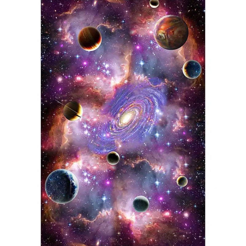 Multi Color Novelty Rug Polyster Space Pattern Area Rug Non-Slip Backing Machine Washable Carpet for Bedroom Clearhalo 'Area Rug' 'Rug' 2253738