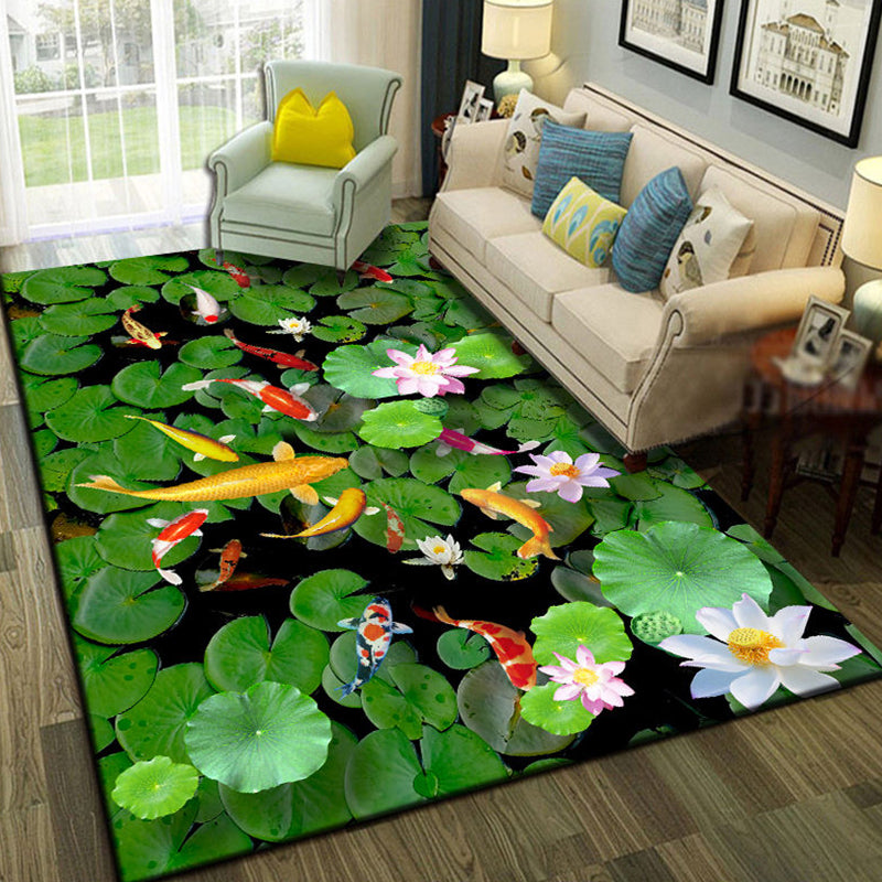 Relaxing Living Room Multi-Colored Animal Pattern Rug Synthetics Pet Friendly Washable Carpet Clearhalo 'Area Rug' 'Rug' 2253770