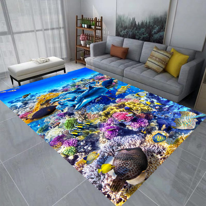 Multi Color Decoration Rug Nordic 3D Animal Print Area Carpet Polyster Pet Friendly Easy Care Rug Clearhalo 'Area Rug' 'Rug' 2253785