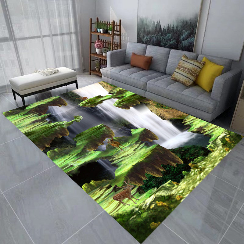 Multi Color Decoration Rug Nordic 3D Animal Print Area Carpet Polyster Pet Friendly Easy Care Rug Clearhalo 'Area Rug' 'Rug' 2253790