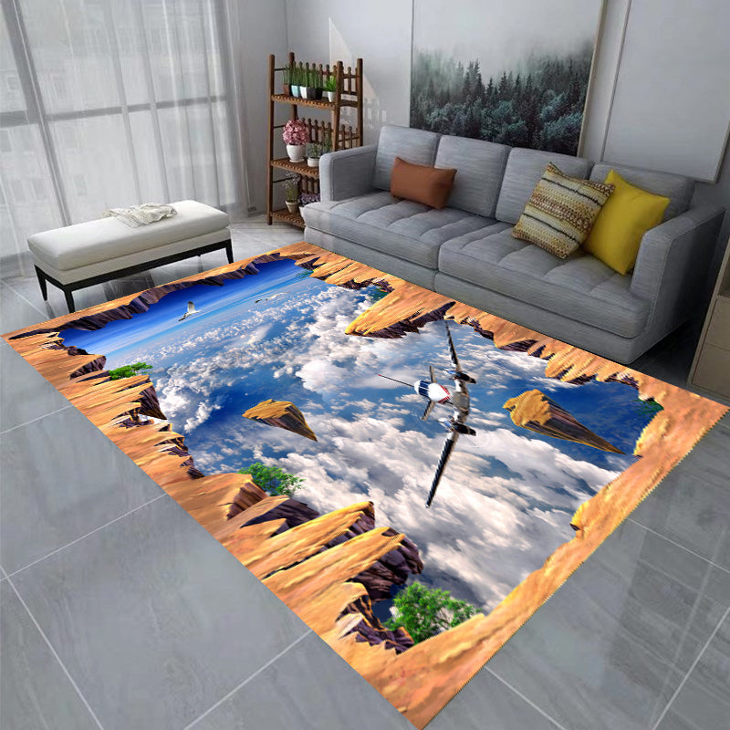 Multi Color Decoration Rug Nordic 3D Animal Print Area Carpet Polyster Pet Friendly Easy Care Rug Clearhalo 'Area Rug' 'Rug' 2253792