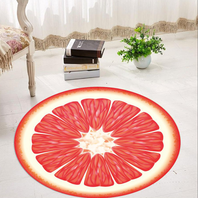 Multi-Colored Fruit Pattern Rug Polyster Casual Area Carpet Pet Friendly Washable Easy Care Rug for Decoration Clearhalo 'Area Rug' 'Rug' 2253840