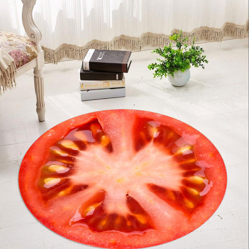 Multi-Colored Fruit Pattern Rug Polyster Casual Area Carpet Pet Friendly Washable Easy Care Rug for Decoration Clearhalo 'Area Rug' 'Rug' 2253842