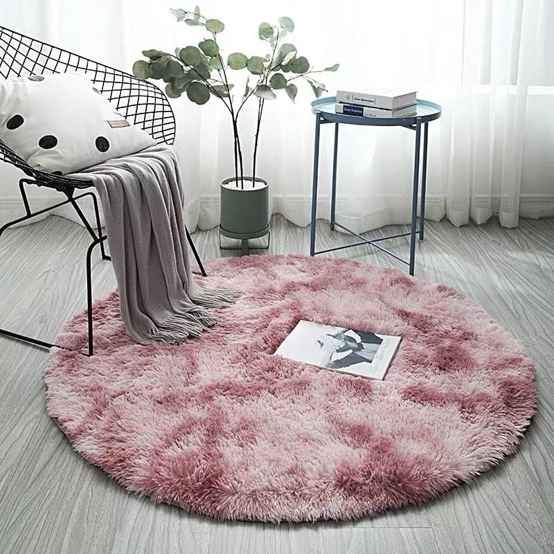 Simplicity Decoration Rug Multi-Colored Tie Dye Carpet Polyester Washable Non-Slip Backing Stain Resistant Rug Nude Pink Clearhalo 'Area Rug' 'Casual' 'Rugs' Rug' 2254098