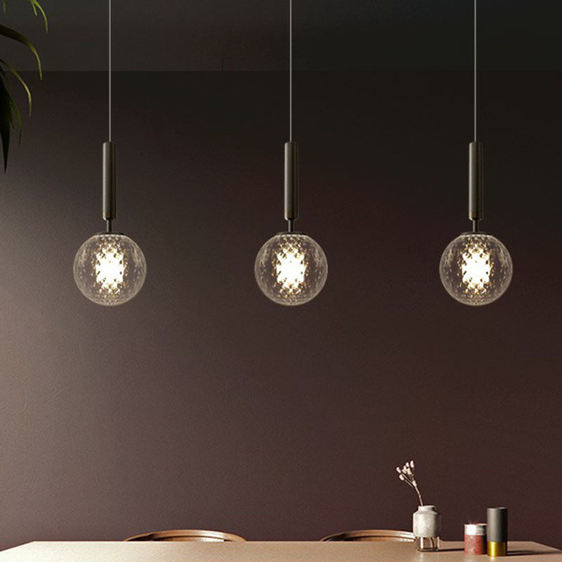 Post-Modern Style Ball Pendant Light Glass 1 Bulb Bedroom Suspended Lighting Fixture Clearhalo 'Ceiling Lights' 'Modern Pendants' 'Modern' 'Pendant Lights' 'Pendants' Lighting' 2254804