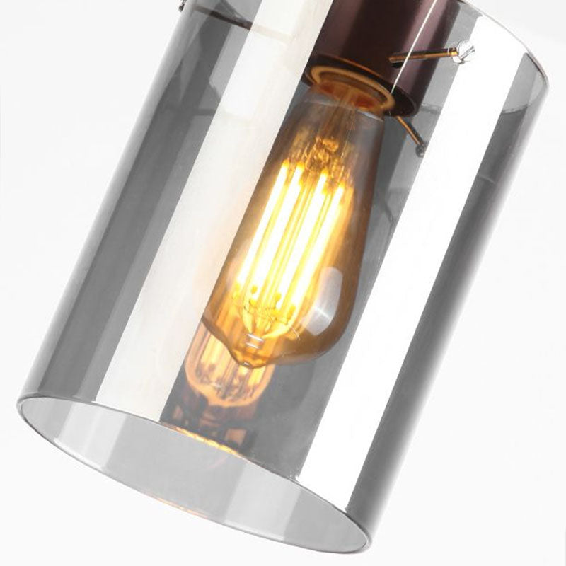 Rose Gold Bottle Shaped Pendant Postmodern Single Smoke Grey Glass Hanging Light Fixture Clearhalo 'Ceiling Lights' 'Modern Pendants' 'Modern' 'Pendant Lights' 'Pendants' Lighting' 2255133