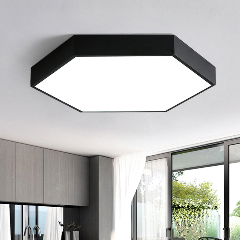 Modern Honeycomb Shaped LED Flushmount Metal Dining Room Ceiling Flush Mount Light Black Clearhalo 'Ceiling Lights' 'Close To Ceiling Lights' 'Close to ceiling' 'Flush mount' Lighting' 2255858