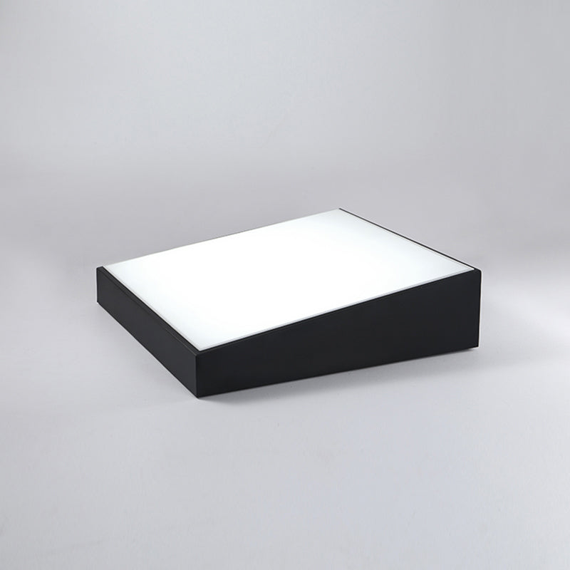 Rectangular Acrylic LED Flush Mount Lamp Minimalist Black Ceiling Lighting for Bedroom Clearhalo 'Ceiling Lights' 'Close To Ceiling Lights' 'Close to ceiling' 'Flush mount' Lighting' 2255871