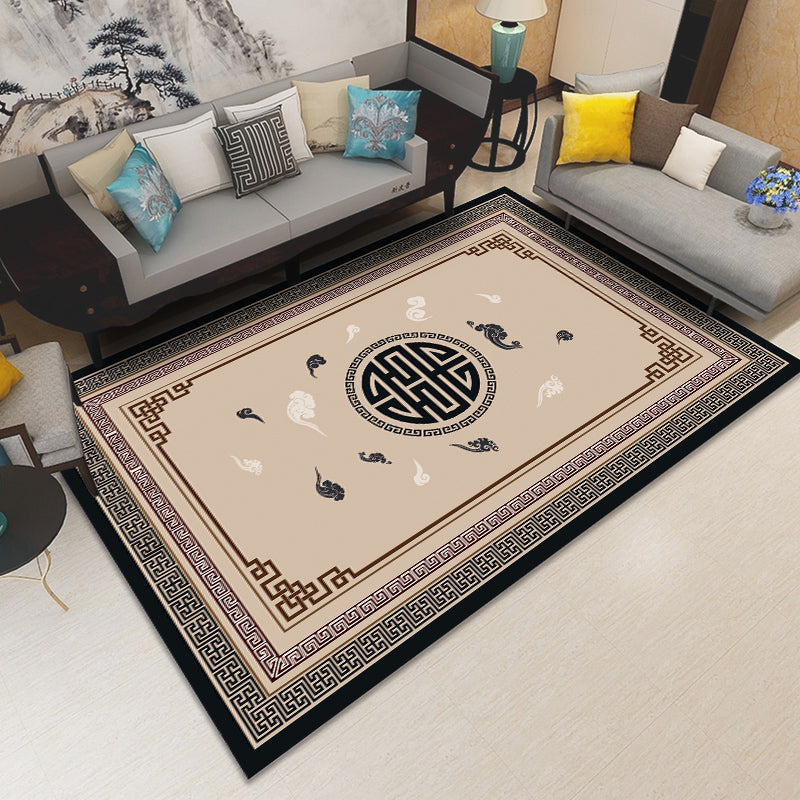 Minimalist Oriental Rug Multicolor Patterned Rug Anti-Slip Backing Pet-Friendly Washable Rug for Drawing Room Clearhalo 'Area Rug' 'Rug' 2256614