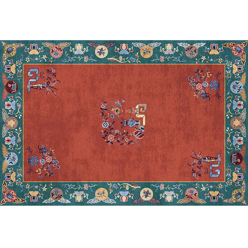 Nostalgic Chinese Style Rug Multi Color Landscape Print Carpet Non-Slip Stain Resistant Machine Washable Rug for Decor Orange Clearhalo 'Area Rug' 'Rug' 2256669