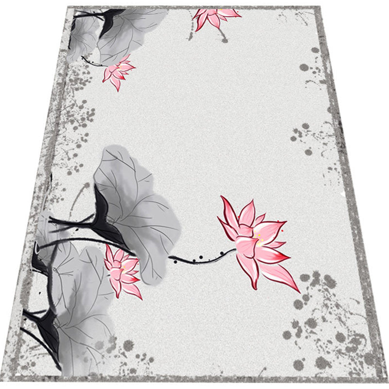 Traditional Chinese Indoor Rug Multi-Colored Flower Carpet Non-Slip Machine Wash Stain Resistant Rug for Home Clearhalo 'Area Rug' 'Rug' 2256739