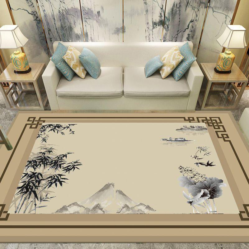 Traditional Printed Rug Multicolor Chinese Carpet Polyester Non-Slip Washable Pet-Friendly Rug for Living Room Clearhalo 'Area Rug' 'Rug' 2256889