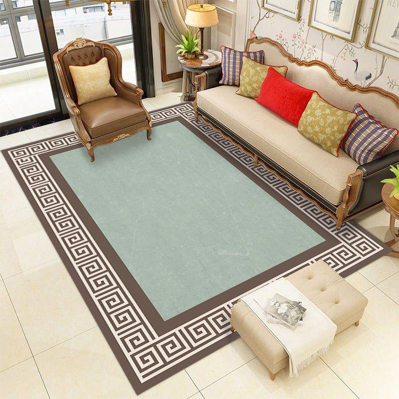 Traditional Printed Rug Multicolor Chinese Carpet Polyester Non-Slip Washable Pet-Friendly Rug for Living Room Green Clearhalo 'Area Rug' 'Rug' 2256897