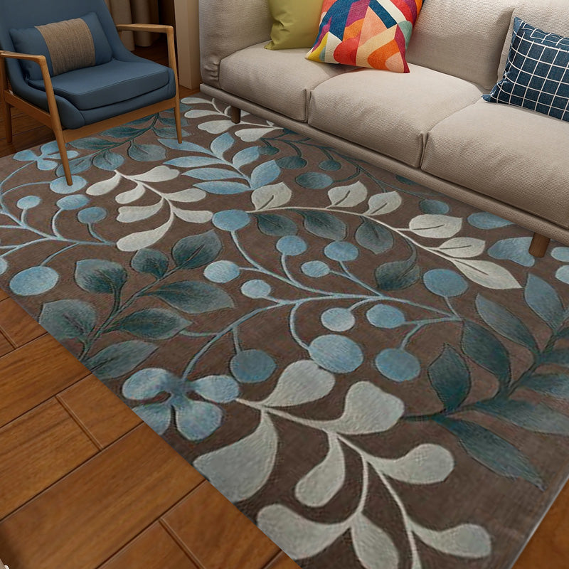 Chinese Flower Indoor Rug Multi-Colored Polypropylene Carpet Washable Anti-Slip Backing Pet-Friendly Rug for Home Clearhalo 'Area Rug' 'Rug' 2256911