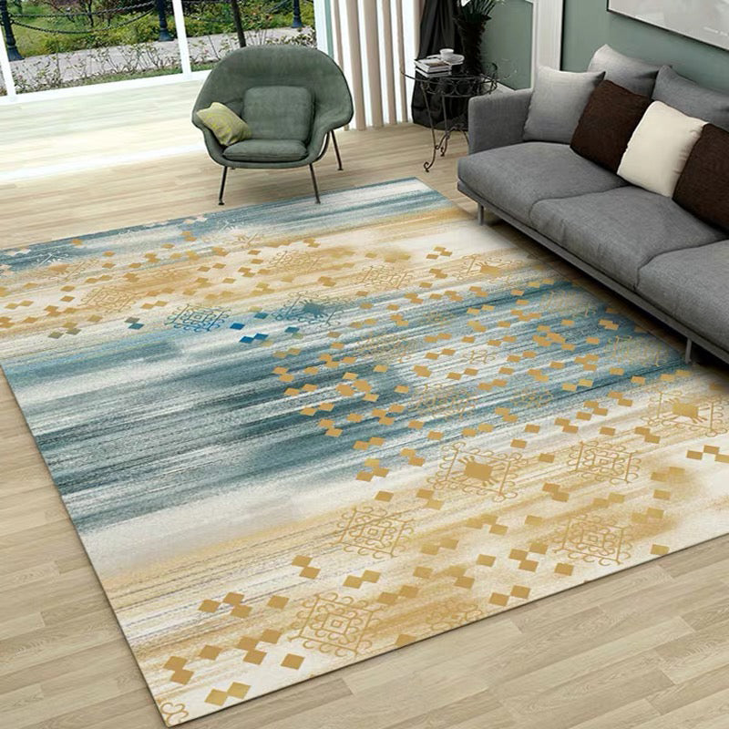 Japanese Painting Printed Rug Multi Color Synthetics Rug Non-Slip Backing Pet-Friendly Rug for Drawing Room Clearhalo 'Area Rug' 'Rug' 2256924