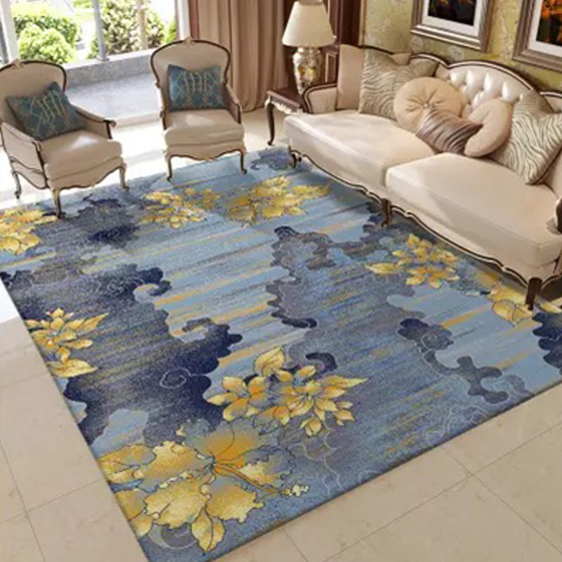 Japanese Painting Printed Rug Multi Color Synthetics Rug Non-Slip Backing Pet-Friendly Rug for Drawing Room Clearhalo 'Area Rug' 'Rug' 2256926