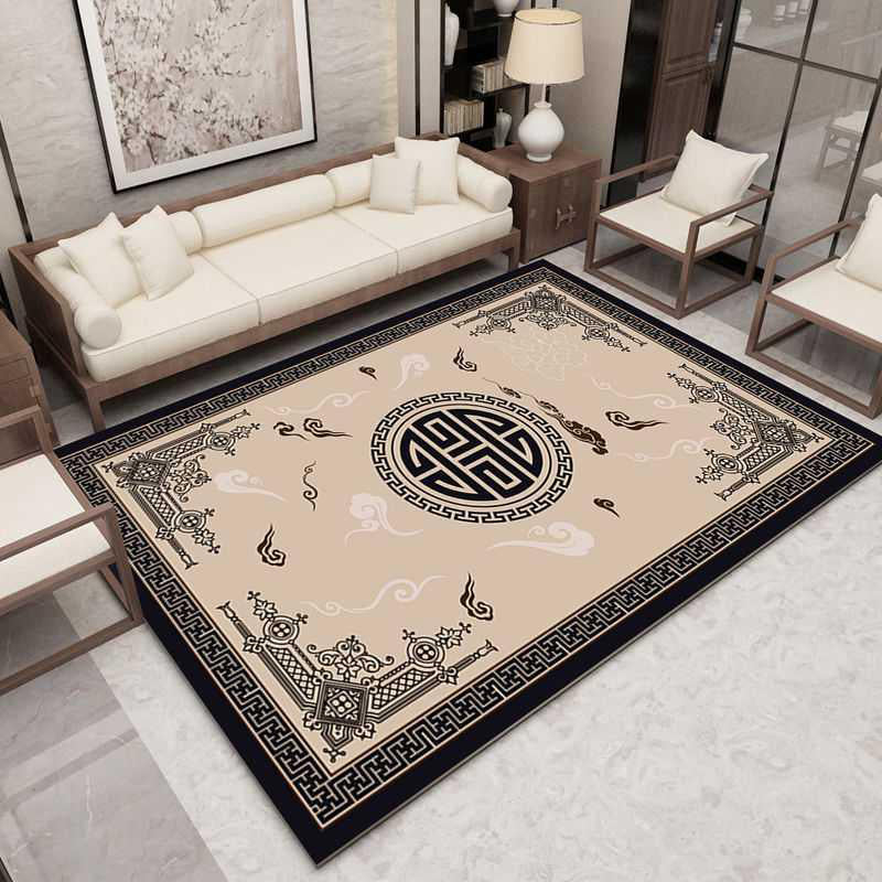 Asian Decoration Rug Multi-Color Floral Carpet Polypropylene Washable Stain Resistant Non-Slip Backing Rug Clearhalo 'Area Rug' 'Rug' 2256942