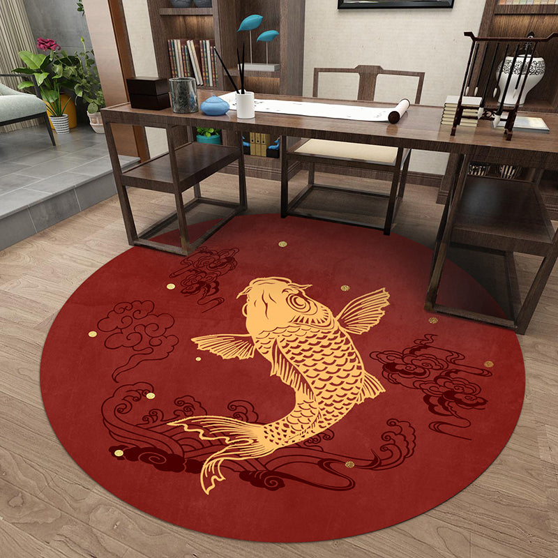 Luxe Oriental Area Rug Multi Color Animal Print Rug Anti-Slip Machine Washable Indoor Rug for Study Clearhalo 'Area Rug' 'Rug' 2257046