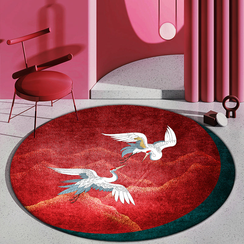 Chinoiserie Animal Rug Multicolor Polypropylene Area Carpet Stain Resistant Non-Slip Washable Rug for Home Clearhalo 'Area Rug' 'Rug' 2257103